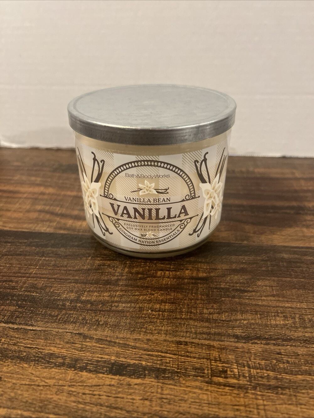 NEW Bath & Body Works Vanilla Bean Soy Wax Blend Scented 3-Wick Candle